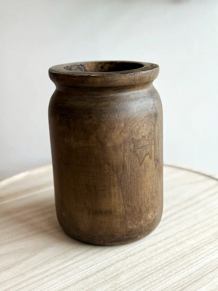 Dřevěná váza Rustic Brown