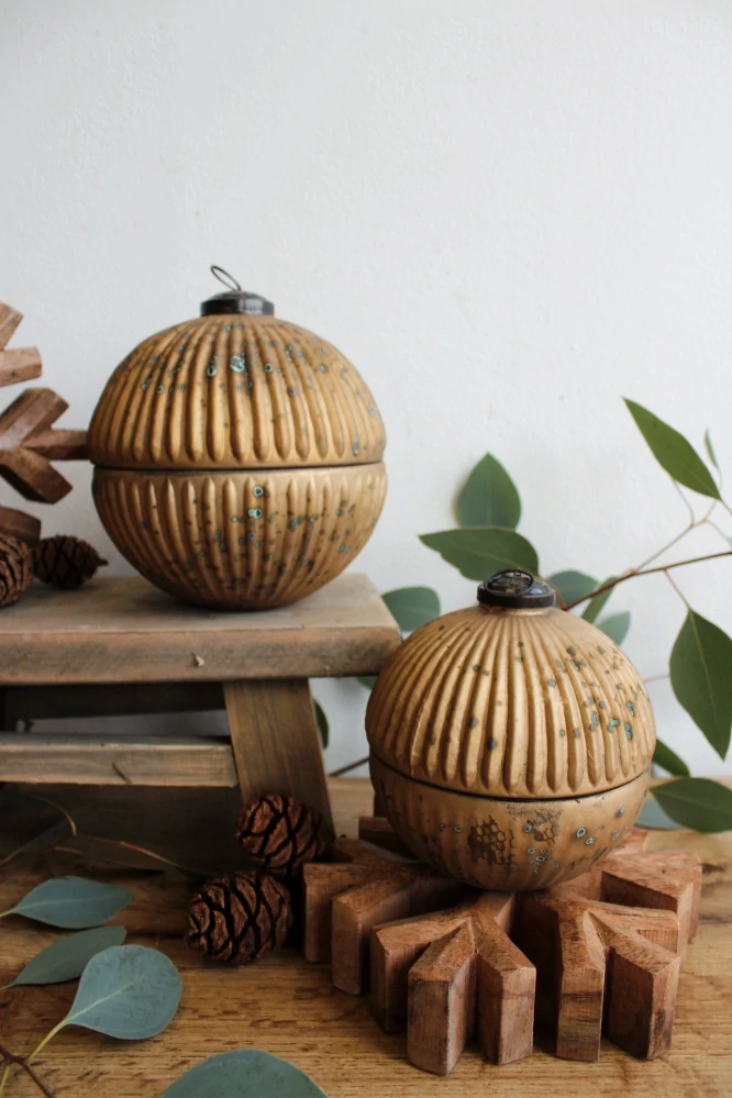 Dóza - Vánoční baňka rustic 