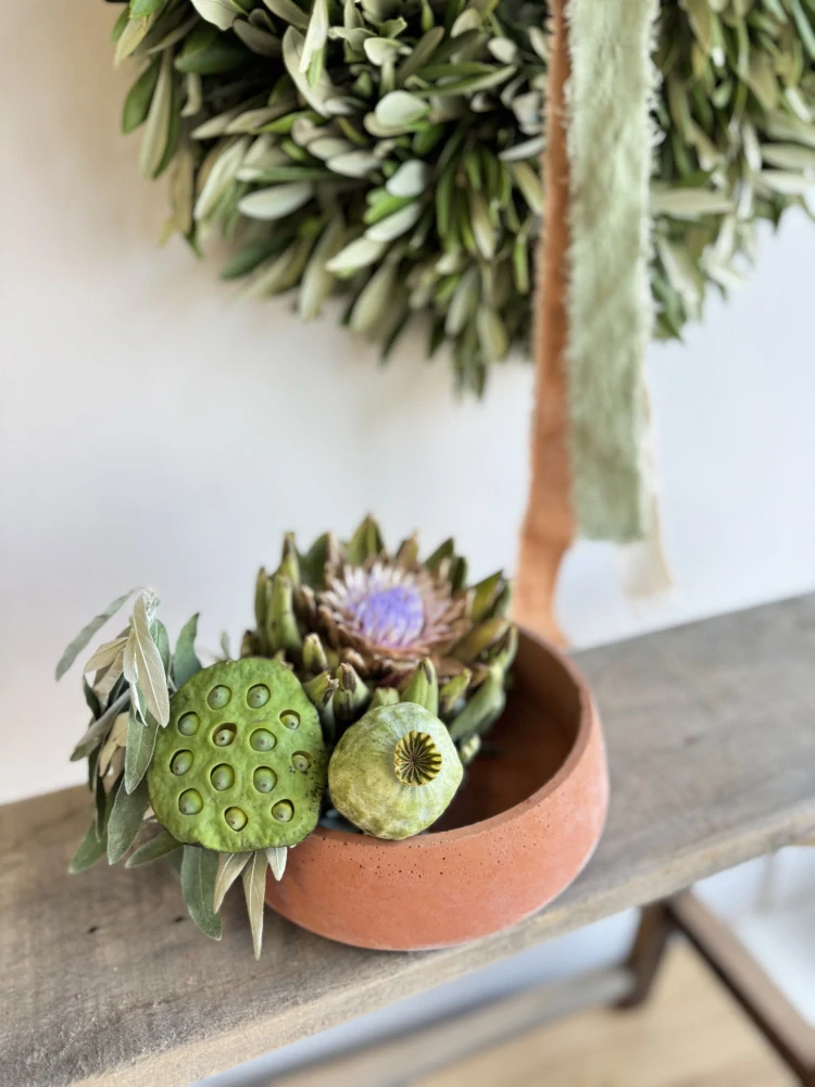 Betonová miska "Julie" v terakotové barvě