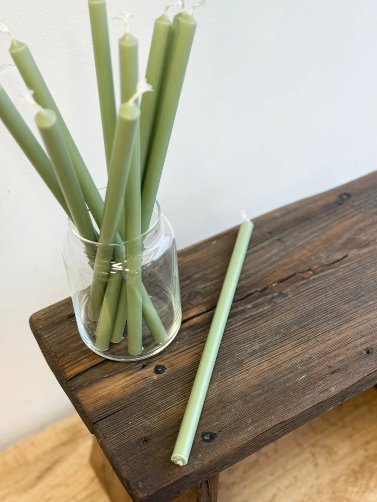 Tenká svíčka - zelená (30 x 1,3 cm) 