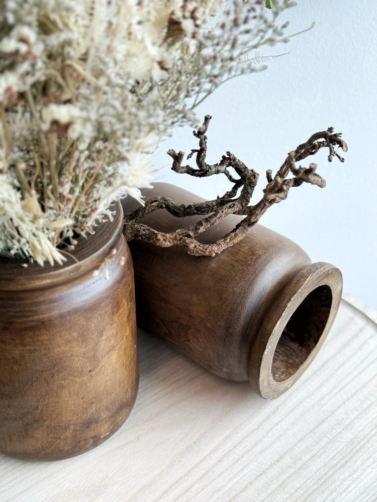 Dřevěná váza Rustic Brown