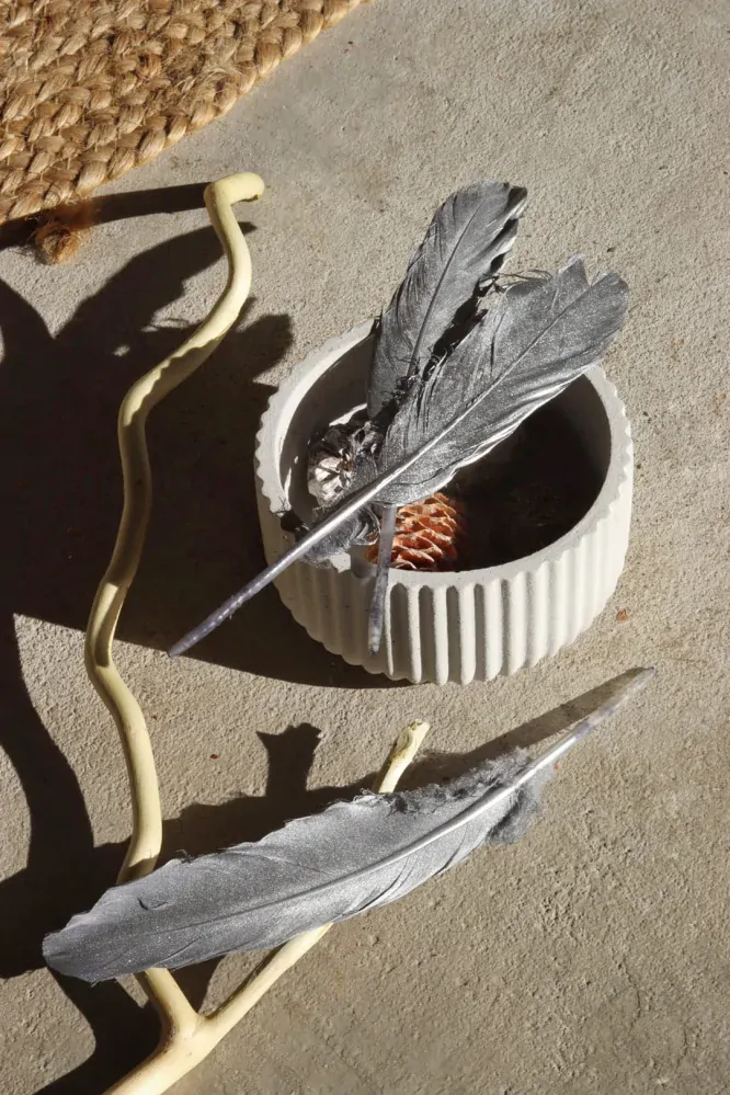 Stříbrné peří 12 ks