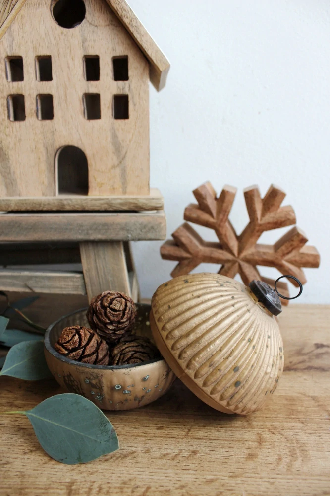 Dóza - Vánoční baňka rustic 