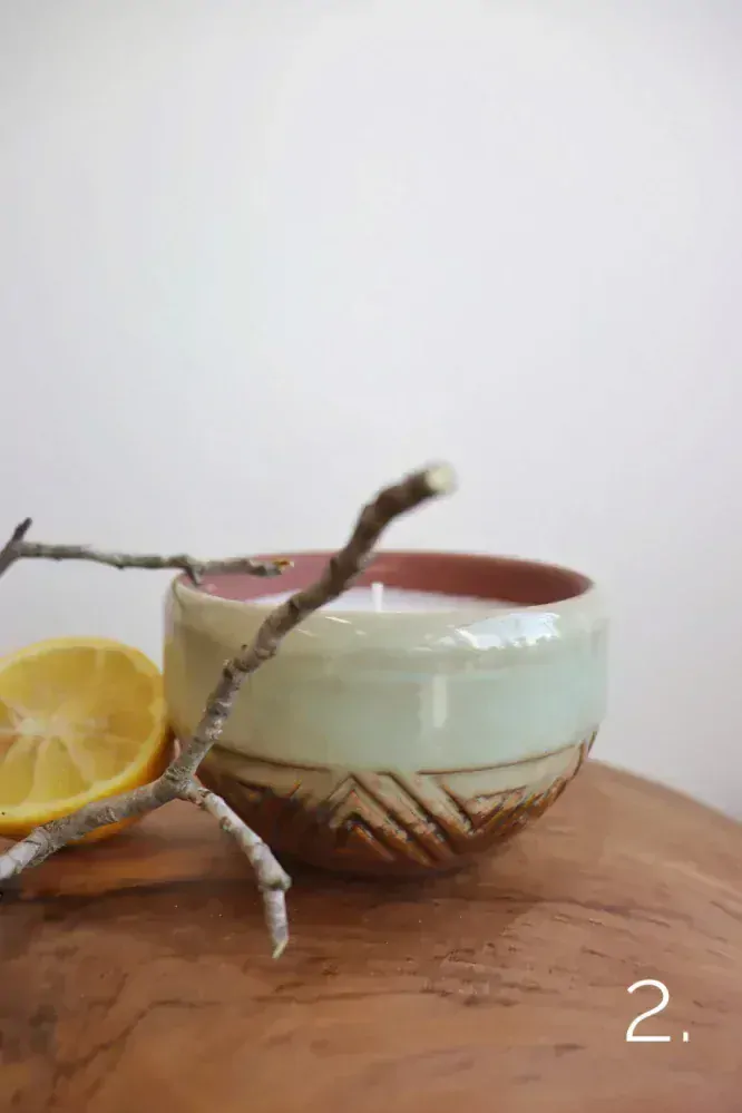 Svíčka v keramice Citronella - malá