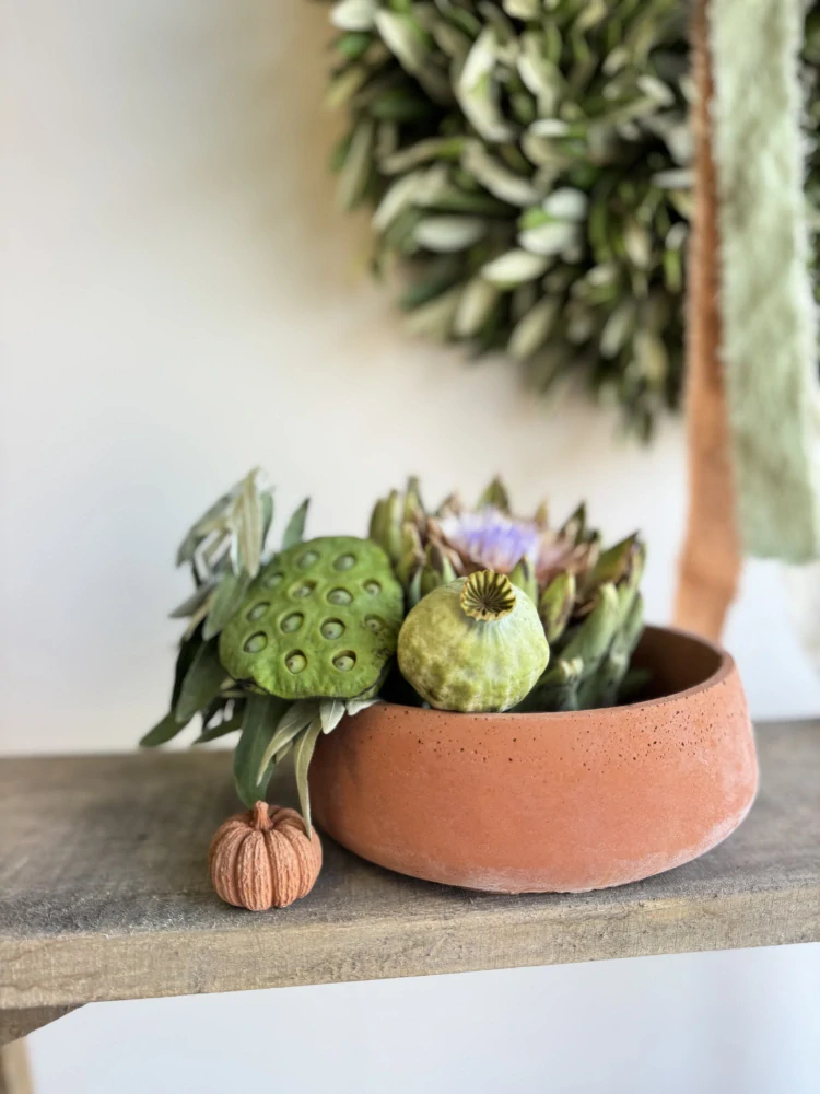 Betonová miska "Julie" v terakotové barvě