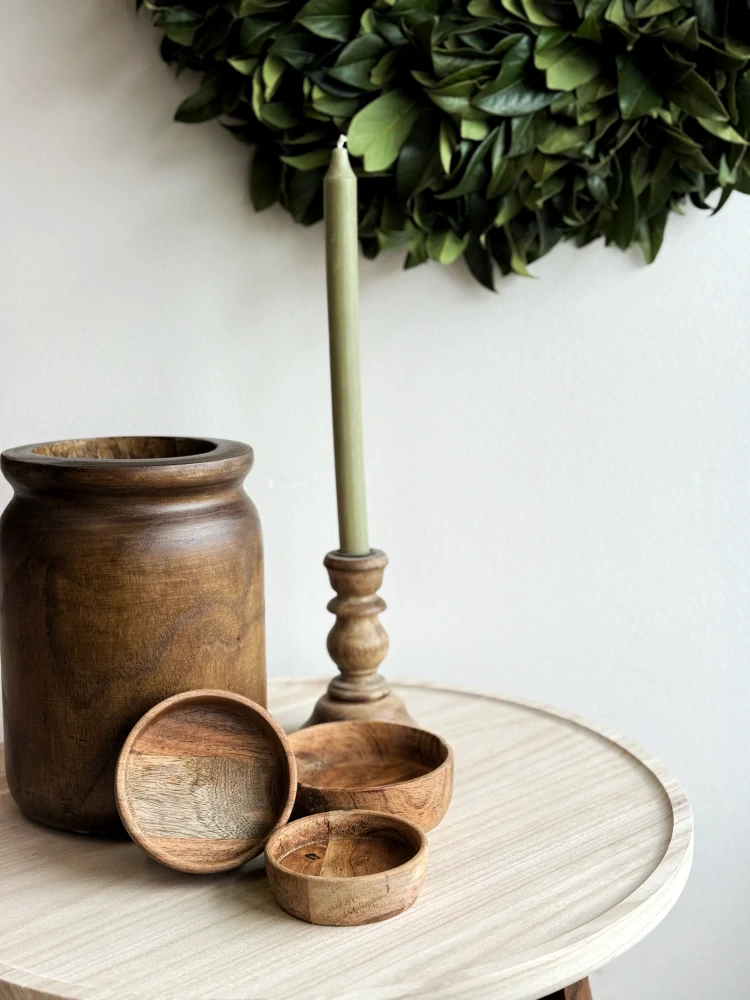 Dřevěná váza Rustic Brown