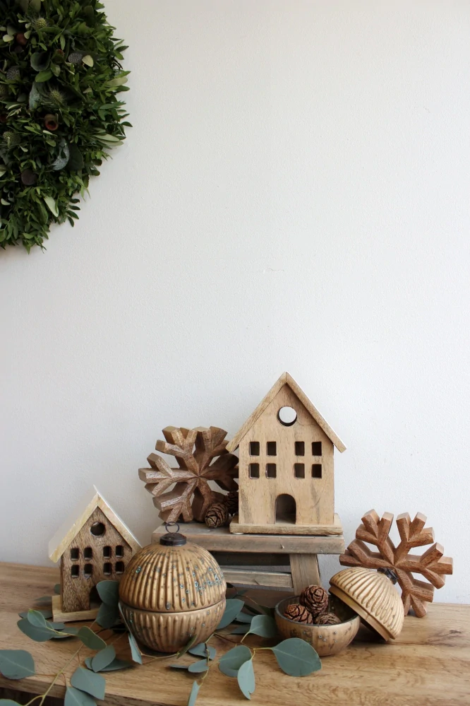 Dóza - Vánoční baňka rustic 