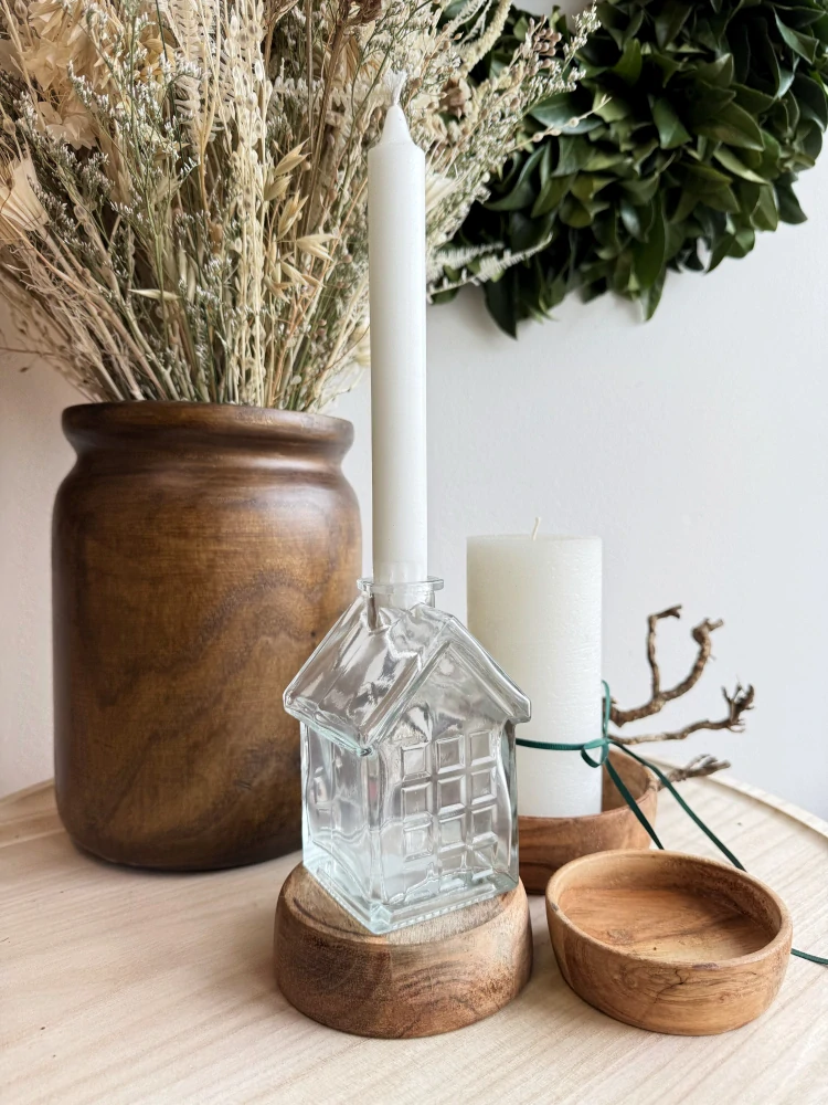 Dřevěná váza Rustic Brown