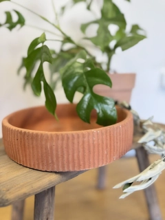 Betonová miska "Elise" v terakotové barvě 