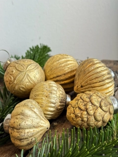 Balení 6 luxusních skleněných antik baněk 