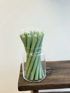 Tenká svíčka - zelená (20 x 1,3 cm) 