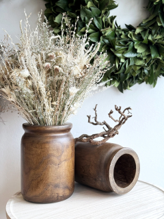 Dřevěná váza Rustic Brown