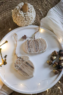 Podzimní dekorace ze dřeva 